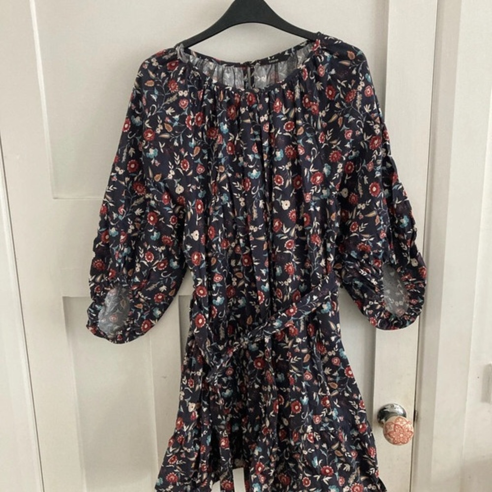 Elegant Floral Long Sleeve Dress